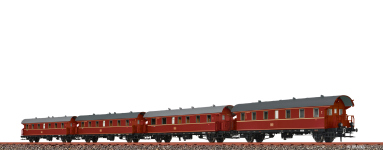  46785 - H0 - 4-tlg. Set Personenwagen Wendezug mit Befehlswagen, DB, Ep. III