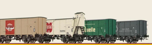  50937 - H0 - 8-tlg. Set gedeckte Güterwagen Deutsche Traditionsmarken, DB, Ep. III - AC